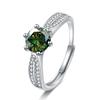 Bague Ringen Кольцо с муассанитом VVS D цвета 1 карат/2 карата для женщин, ювелирные изделия из стерлингового серебра 925 пробы, открытые кольца с выращенными в лаборатории бриллиантами, подарок