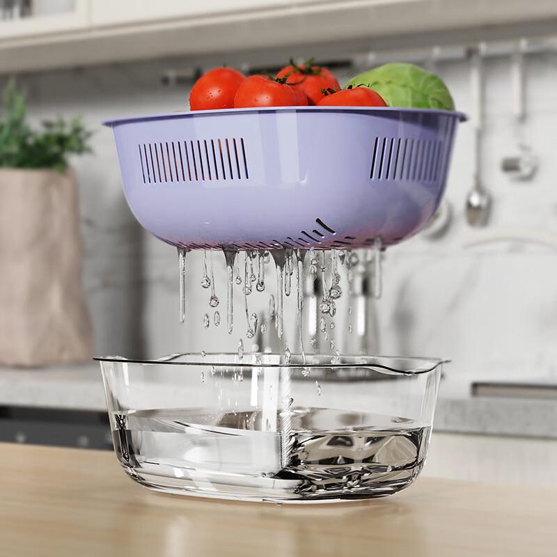 COOKER KING Double-Layer Kitchen Draining Basket