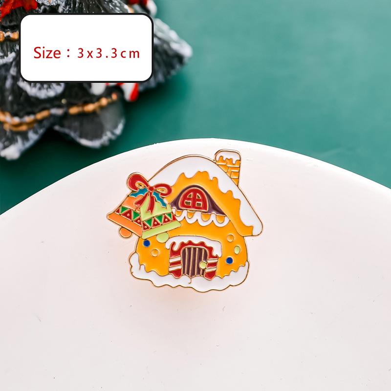 Модная металлическая рождественская брошь мультфильм милый Санта-Клаус снеговик дерево лось эмалированный значок одежда аксессуары подарки