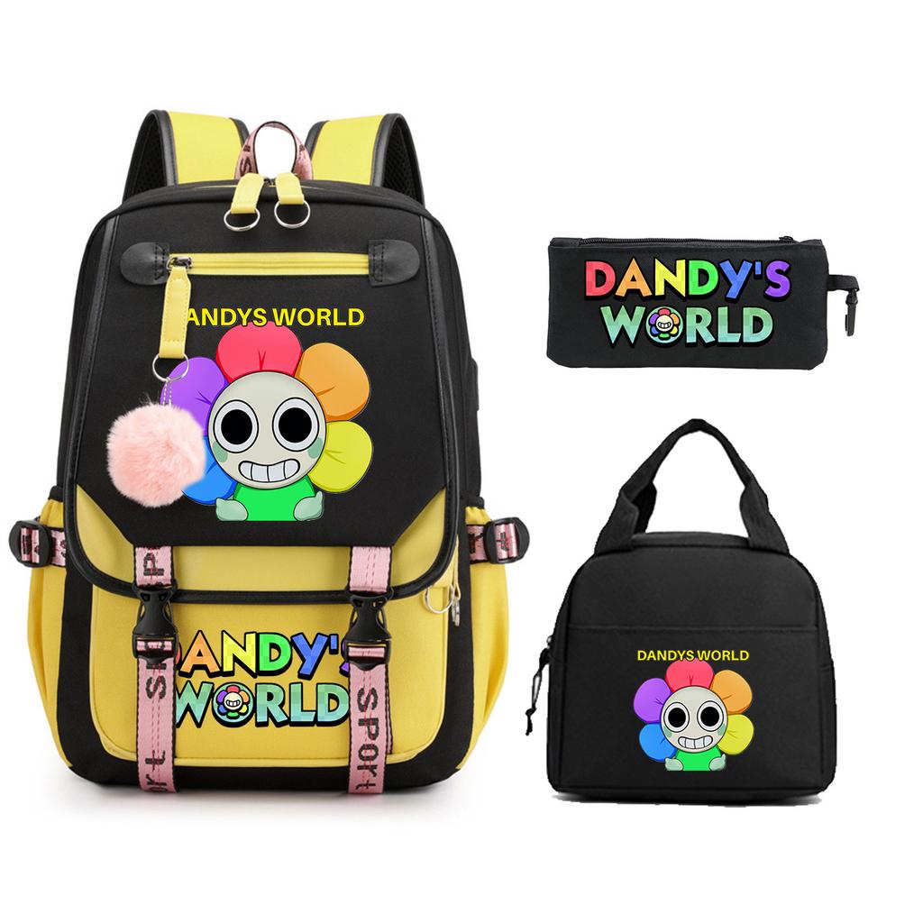 Модный рюкзак с принтом Dandy's world, трансграничный тренд, универсальная студенческая сумка для кампуса для мужчин и женщин