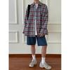 2024 Letter Long Sleeve Shirt Japanese Hong Kong Style Ins Loose Shirt Boys Summer Trendy Versatile Casual Coat