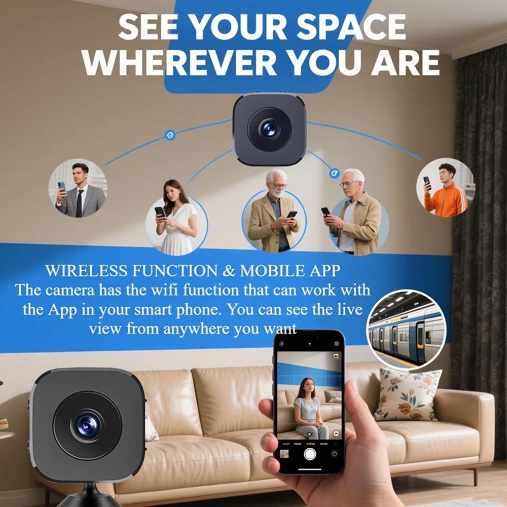 WiFi HD Умная камера видеонаблюдения для дома с удаленным просмотром в реальном времени для безопасности в помещении/на улице
