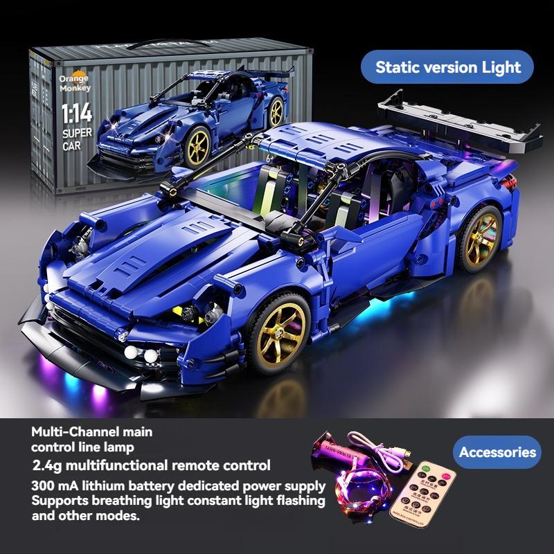 Конструктор DIY Супер Скоростной Спортивный Автомобиль Строительные Блоки MOC Собираемые Кирпичики Гоночный Транспорт Игрушки Подарки на День Рождения Хэллоуин Рождество