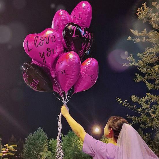 10 шт. воздушных шаров в форме сердца, 18 дюймов, алюминиевая фольга, воздушные шары в форме сердца, декор на День святого Валентина, воздушные шары для украшения свадьбы, помолвки, вечеринки