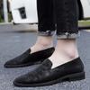 Модная Высококачественная Брендовая Мужская Кожаная Повседневная Обувь Мягкая Подошва Удобные Лоферы на Плоской Подошве Классические Коричневые Мужские Деловые Туфли