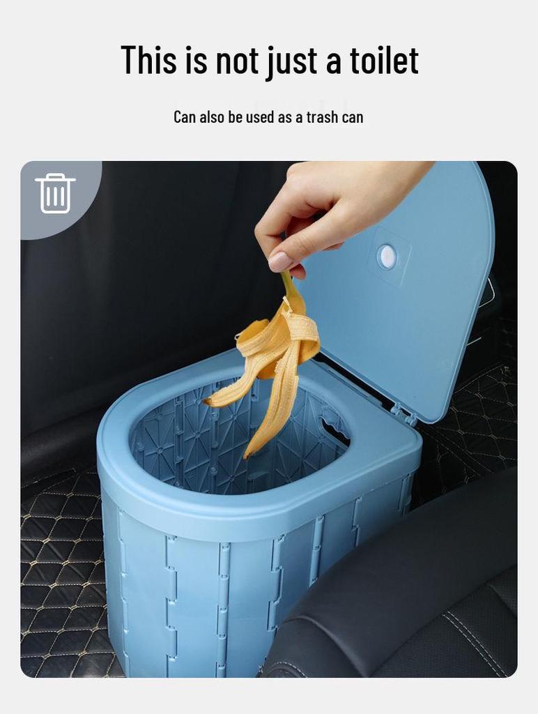 Портативный складной туалет с защитой от запаха для автомобиля, кемпинга и чрезвычайных ситуаций на открытом воздухе