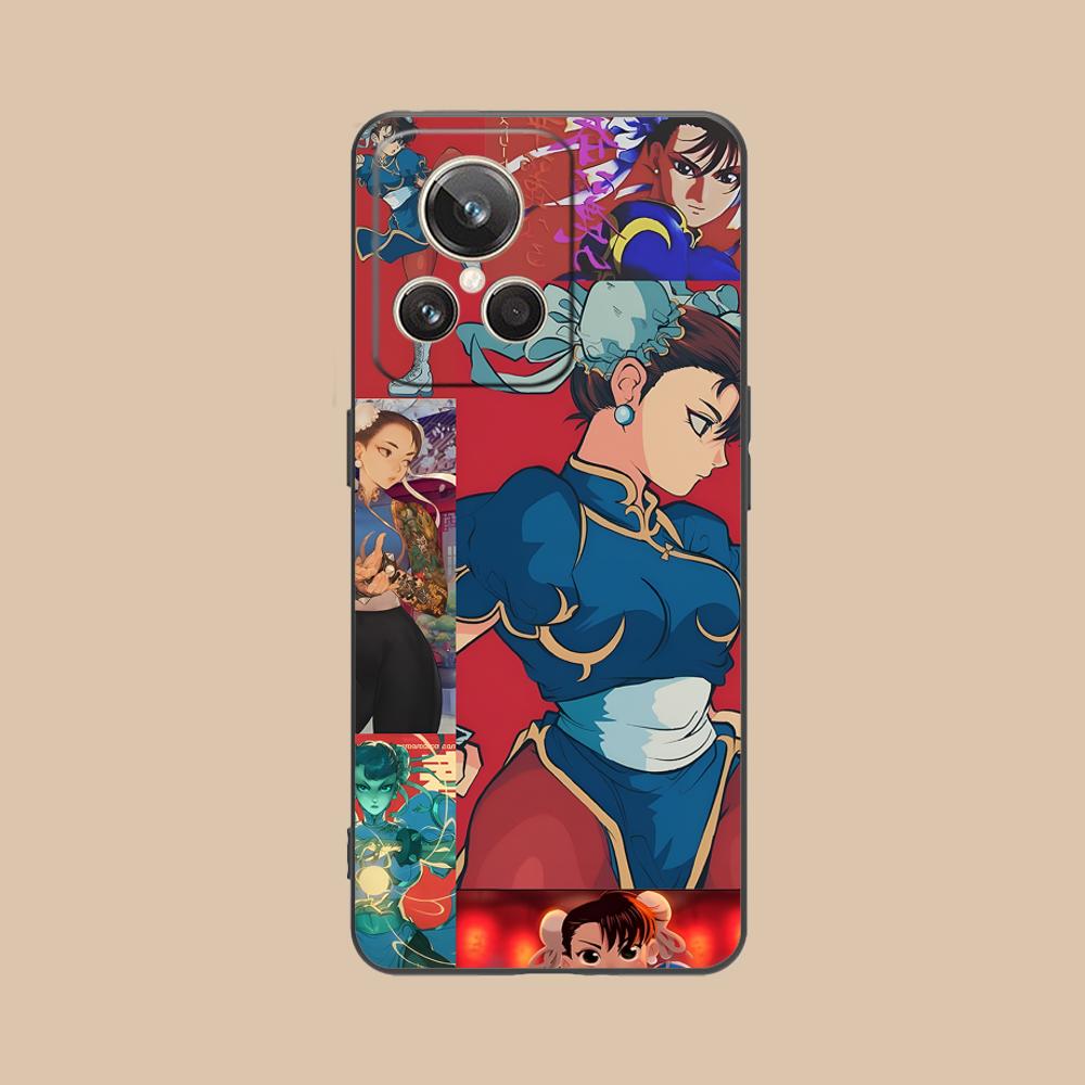 Чехол для телефона Street Fighter Chunli для Realme 15 14 13 12 11 10 9 Pro Plus T i Lite 5G Цветной Печатный Чехол Роскошный Красивый Чехол