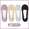 Ice Silk Low Cut Boat Socks for Women Seamless Breathable  Silicone Anti Slip Socks Female Invisible Socks