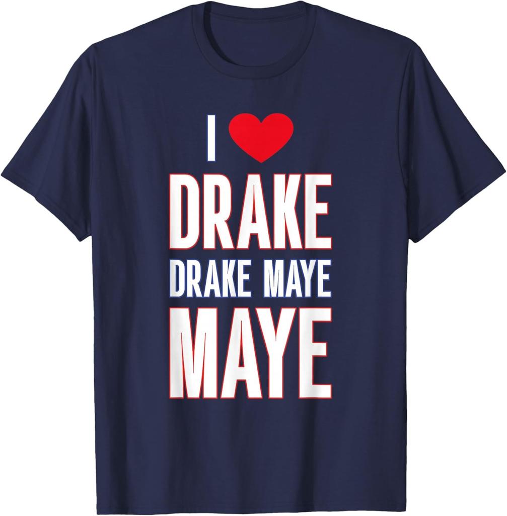 I Love Drake Maye - New England Fans Heart Supporter Unisex T-Shirt