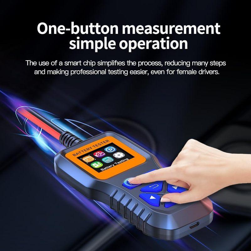 Automotive Battery Tester - 12V/24V Battery Load Tester for Multiple Vehicles, High Precisions Car Battery Diagnostic Analyzers