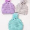 New baby knitted pullover hat, children's autumn and winter hairball warm hat, baby wool hat
