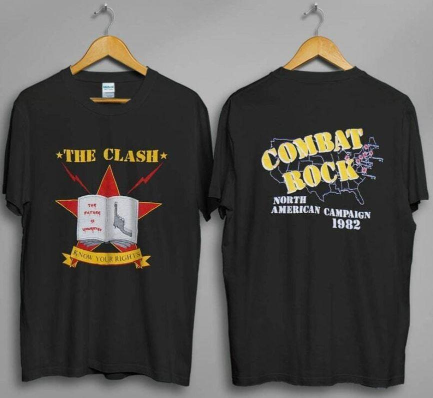 Tshirt THE CLASH concert tour Size USA Unisex 2 sided TShirt Unisex T-Shirt