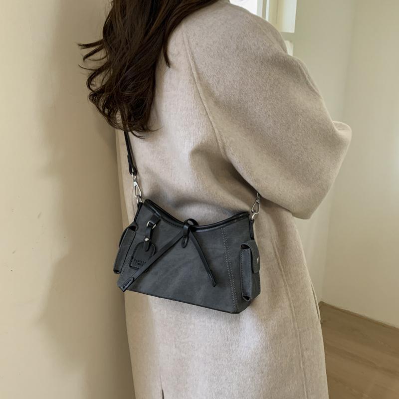 Контрастная цветная женская сумка 2025 новая высококлассная ретро сумка через плечо для работы, сумка-мессенджер для поездок, сумка-ведро