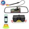3in1 Video Parking Assistance Sensor Backup Radar Camera + 4.3 Inch LCD Car Rearview Mirror Monitor