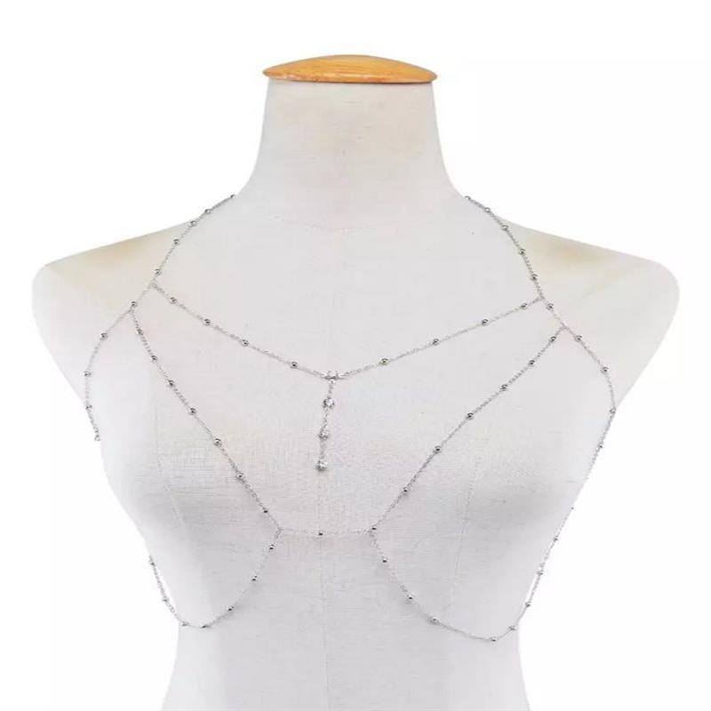 European & American Fashion Sparkling Diamond Bikini Body Chain - Sexy Jewelry for Women’s Beach Photos