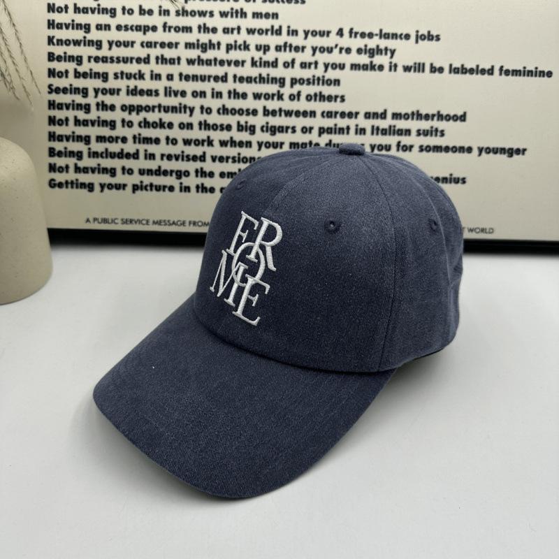 Blogger'S Same Blue Baseball Cap, Children'S Versatile Letter Embroidered Cap, Men'S Thin Sunscreen Visor