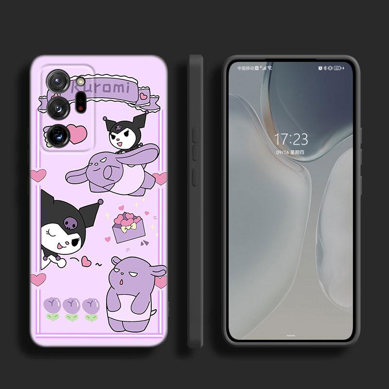 Чехол для телефона Kuromi Melody для Samsung Note 10 Lite 20 Ultra M04 M13 M32 4G M14 M33 M34 M42 M52 M53 M54 M55 5G M11 M12 M21 M31 M51