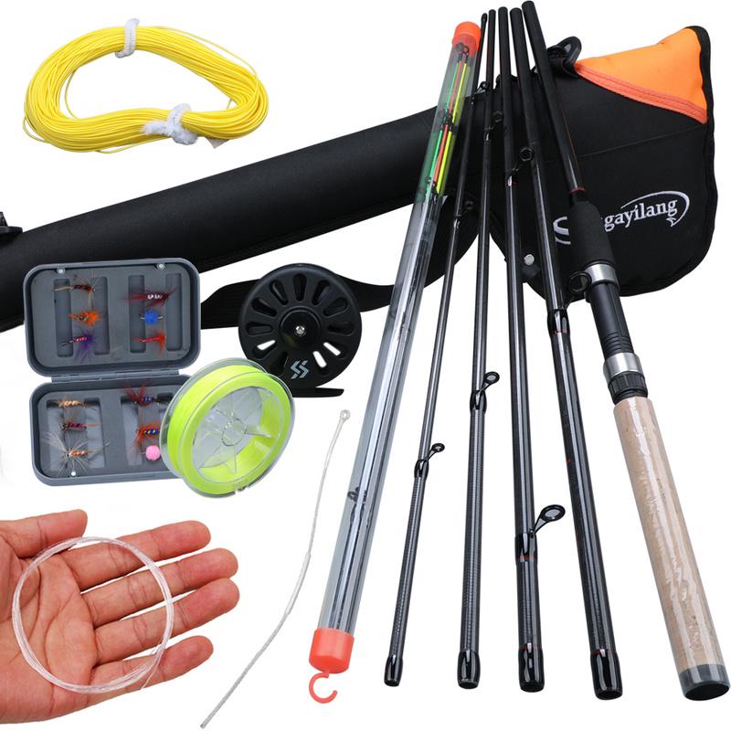 Нахлыстовая удочка и катушка, леска, рыболовная наживка, сумка для удочки нахлыстом, набор фидеров для рыбалки 