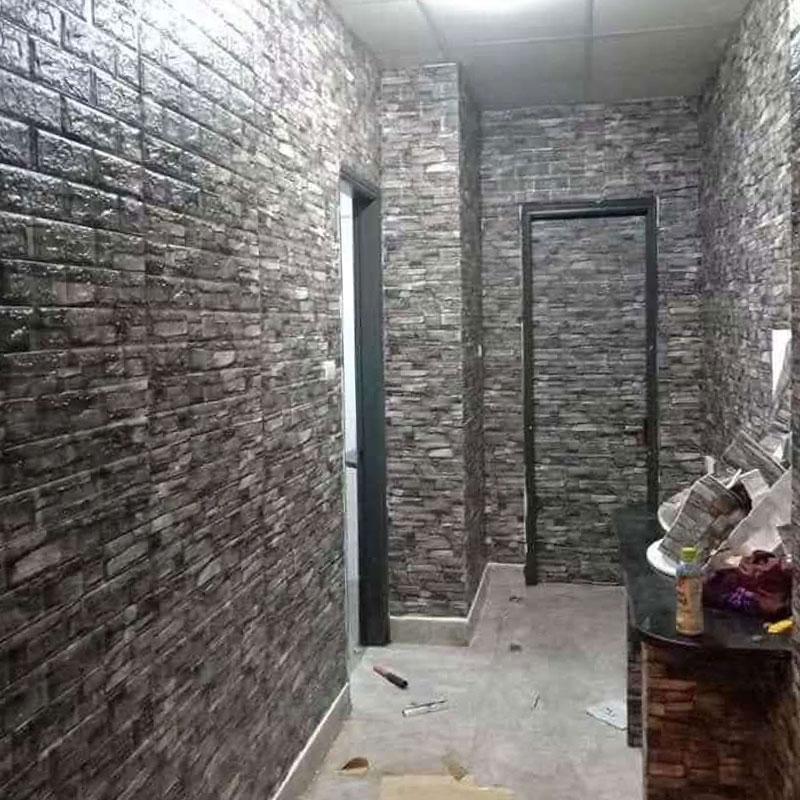 10pcs 70*77*0.3cm 3D Brick Wall Stickers Self-Adhesive Wallpaper Decor Foam Waterproof Wall Covering Wallpaper Living Room DIY Background
