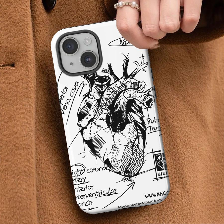 Мягкая обложка Capa Чехол для телефона для Apple iPhone 17 16e 12 16 XS XR 13 Air 11 15 Plus Pro Max 14 Мультяшный узор с сердцем