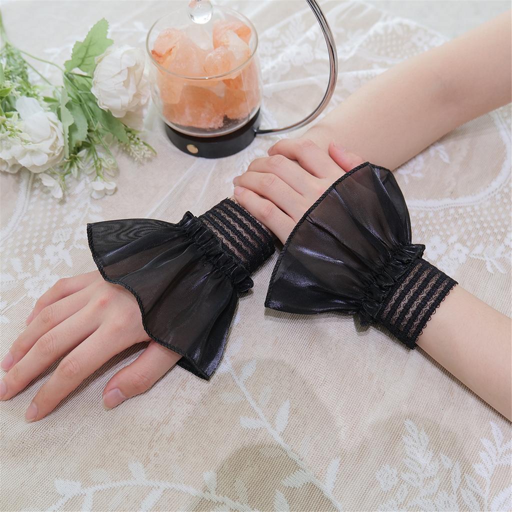1 пара многослойных эластичных манжет на запястье, съемные рукава для рубашки, разноцветные рукава для фотосессий ногтей и модных съемок