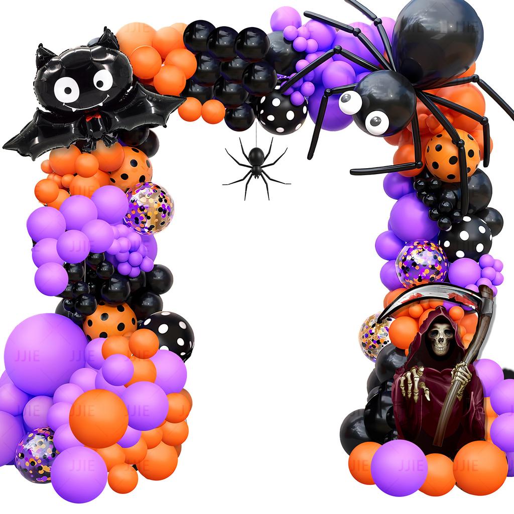Orange Balloon Set Halloween Balloon Decoration Wedding Opening Event Scene Arrangement