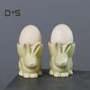 Ceramic Rabbit Egg Cup Bunny Egg Holder Breakfast Table Decor Egg Stand for Soft Boiled Egg Kitchen Utensils Easter Decoration