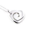 [H3846] - White 'Love' Silver Necklace
