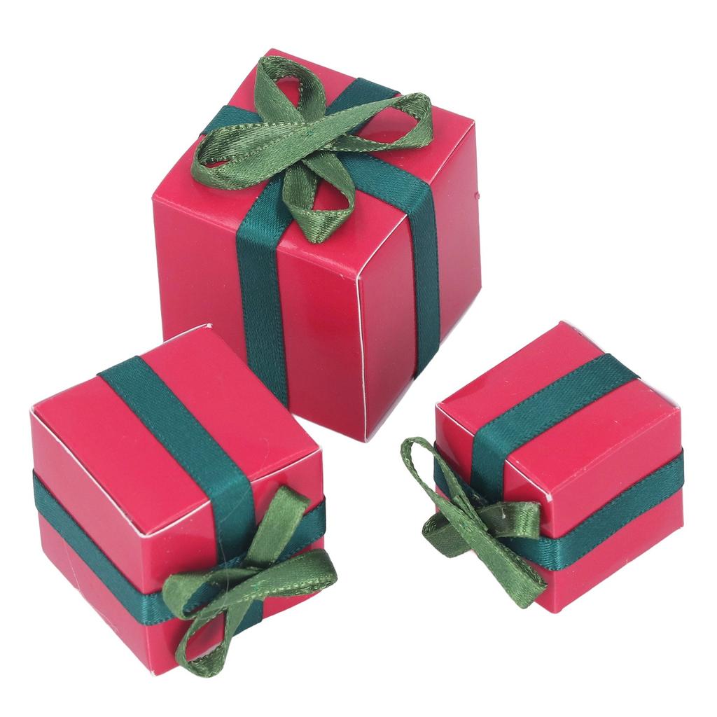 3Pcs Simulation Mini Gift Box Superb Workmanship Multipurpose Dollhouse Miniature Gift Box for 1:12