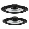 2 насадки Universel Poêle à Frire Casseroles 16-18-20/ 24-26-28 Verre Silicon Briebe TotaLid Transparent 00966