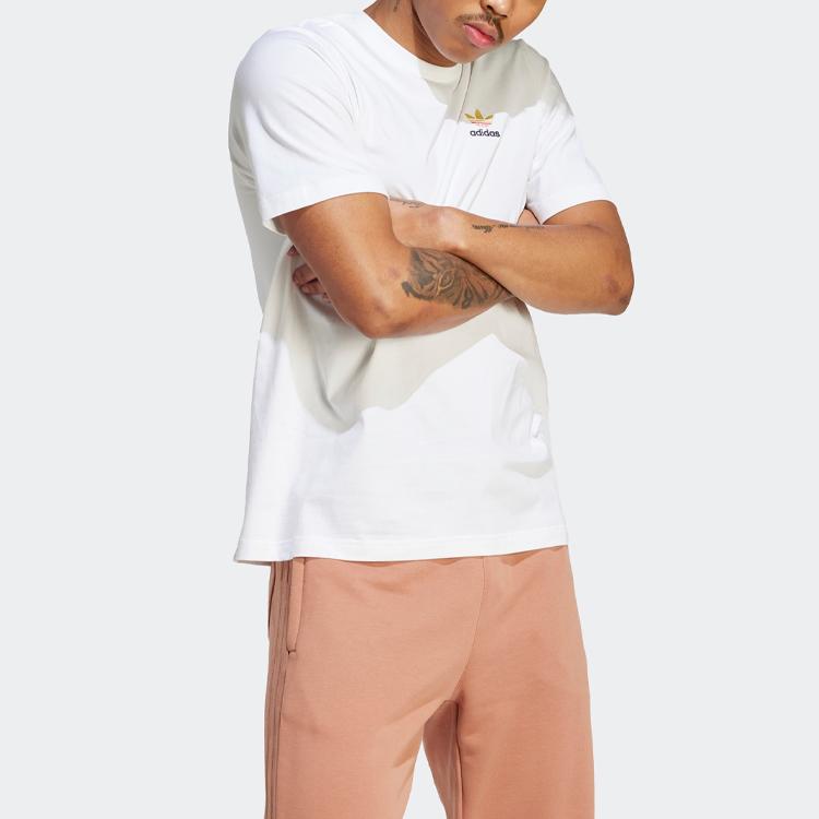adidas Оригинальная спортивная футболка с круглым вырезом и мультяшным принтом Trefoil Acp, мужские топы, белые IB1402
