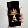 Чехол Для Samsung Galaxy A06 A05 Чехол Корона Первая Буква Мягкий Силикон Задняя Крышка Телефона Для SamsungA05 A 05 A 06 4G Чехлы Fundas