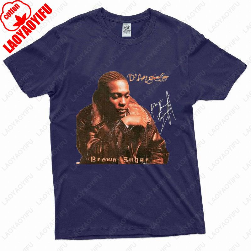 DAngelo Brown Sugar Album T Shirt Fashion Hiphop Harajuku Streetwear Gift for Fans High Quality Men Woman Cotton Shortsleeve