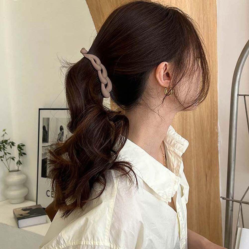 10.5cm Hair Twist Hair Pin Cross Matte Hair Clip Crab Fashion Plastic Banana Clip Female/Girls