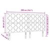 Headboard Black 200 cm Velvet