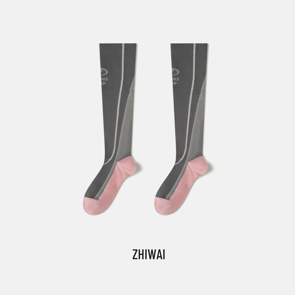 Женские компрессионные гольфы до колена с микродавлением для йоги, бега, прыжков и поддержки икроножных мышц