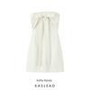 Kaslead New Women Clothes Western Style Fashion Bowknot Decoration Tube Top Dress 2180321