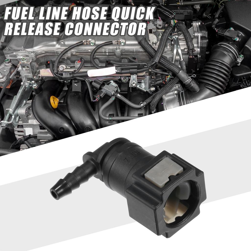 A ABSOPRO Car Fuel Line Hose Quick Release Connector 90 Degree 5/16 Inch 7.89mm