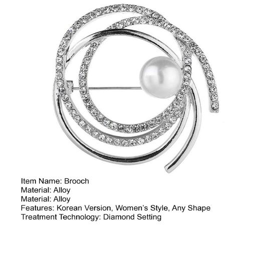 Женская брошь, булавка из искусственного жемчуга со стразами, элегантный свитер, шаль, шарфы, зажим для груди, очаровательное украшение для платья, украшение для одежды, ювелирные изделия для свадебной вечеринки