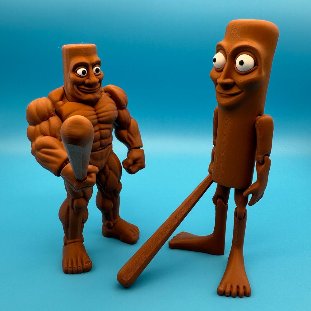 Tung Tung Tung Sahur Figure 3D Printed Toys Desktop Decoration Articulated Figure Ornament Funny Doll