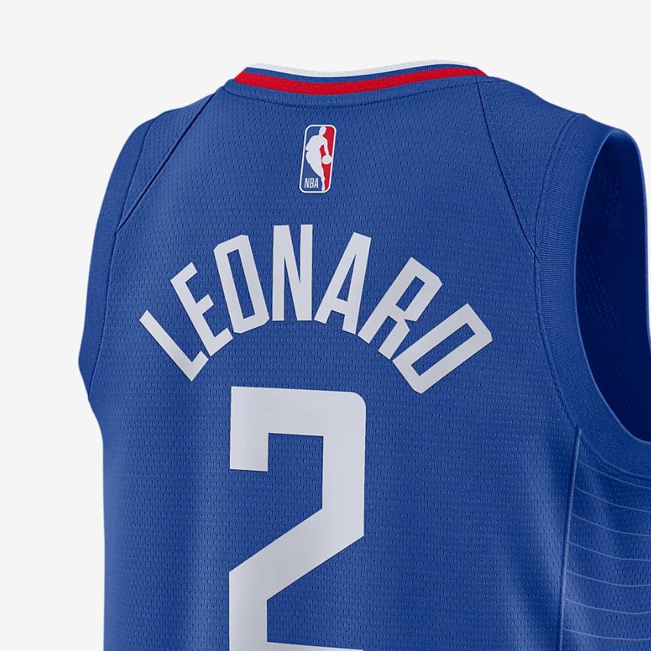 Nike NBA Team Printed Jersey 22-23 Leonard No. 2 Breathable Slim Fit Unisex Tops Blue DN2008-400