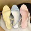 Fashion Fashion Round Toe Kitten Heel Sandals Women Summer Open Toe Back Strap Design Slide Sandals Elegant Comfort Shallow Roman Shoes