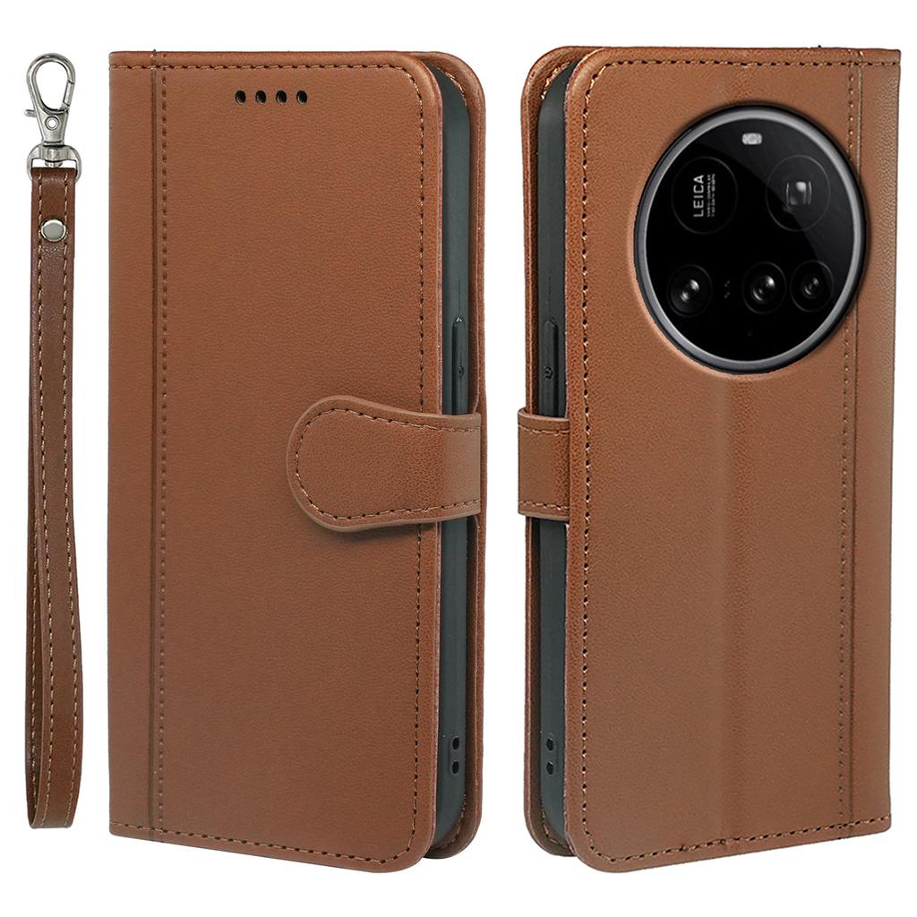 For Xiaomi 15 Ultra Wallet Case Magnetic Snap Leather Phone Cover with Strap