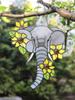 Elephant Sunflowers Window Hanging