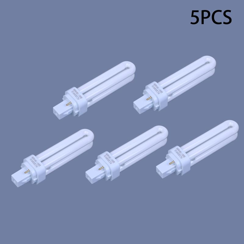 1/3/5Pcs Energy Saving Lamp Light Bulb Downlight Compact Fluorescent Bulbs Replacement Plug Led 2 Pin Double Tube Led Lamp Bulb