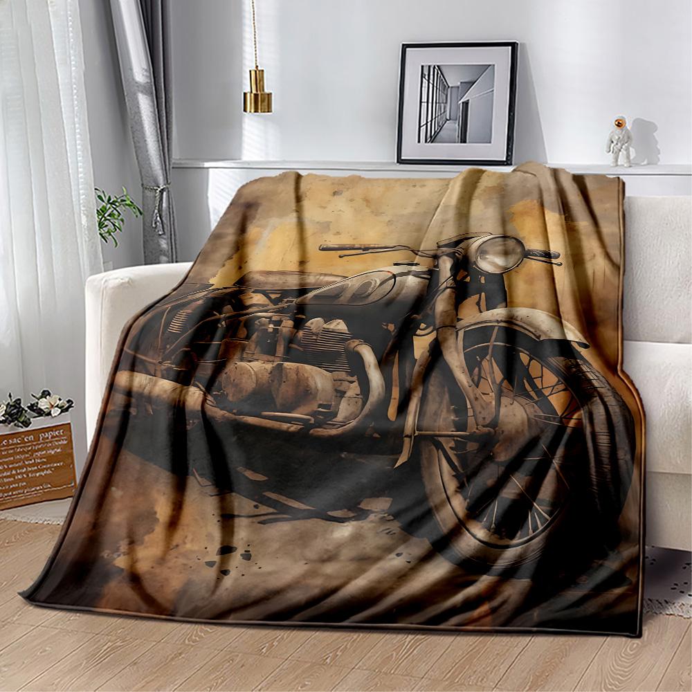 Motocross Adventure Sport Flannel Blanket - Soft and Suitable for Sofas, Beds, Offices, Travel, All Seasons, and The Best Gift for The Holidays.