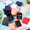 Craftdady 12 шт. Маленькие черные подарочные коробки для ювелирных изделий из картона с алмазным узором и крышками, пустые демонстрационные коробки для ожерелий, подвесок, серег, колец