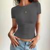 Women's Short Slim Round Neck Short Sleeve T-Shirt