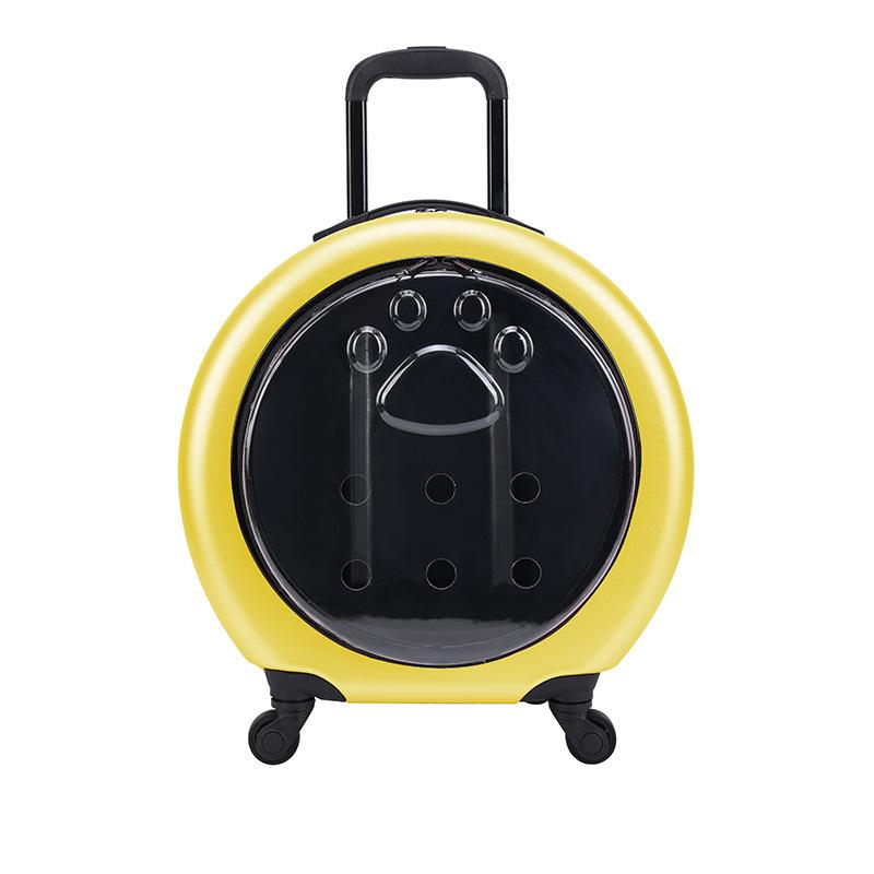 Чехол на тележке для домашних животных, переносная прозрачная сумка для кошек, многоцелевая сумка для переноски кошек на колесиках для путешествий на открытом воздухе, кемпинга