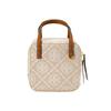TORY BURCH Tang Libaiqi T Monogram Double T logo Dutch quilted cube detachable shoulder strap jacquard leather trim single shoulder 153389-104
